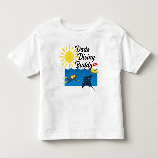 Camiseta Infantil Pai de mergulho Buddy - Toddler Fine Jersey T-S (Frente)