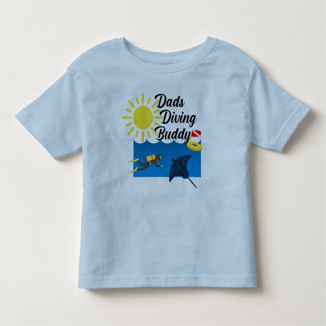 Camiseta Infantil Pai de mergulho Buddy - Toddler Fine Jersey T-S (Frente)