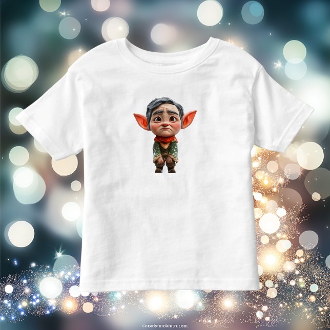 Camiseta Infantil Pai de Natal Cansado Elf Toddler Tee (Criador carregado)