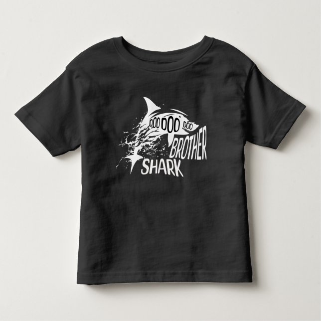 Camiseta Infantil pai de tubarão Pais Filho que corresponde à famíli (Frente)