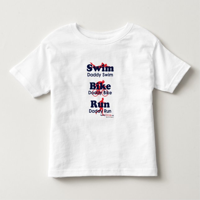 Camiseta Infantil Pai do Triathlon (Frente)