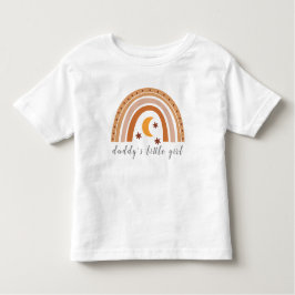 Camiseta Infantil Pai Garota Bonita Boho Arco-Íris Personalizado