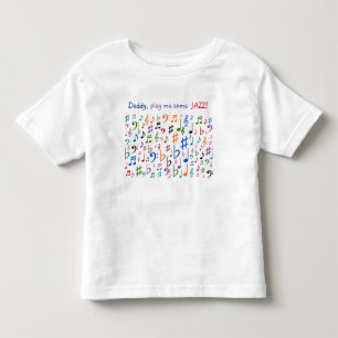 Camiseta Infantil Pai, jogue um pouco de JAZZ!