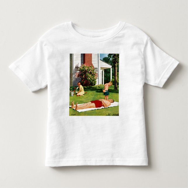 Camiseta Infantil Pai molhando (Frente)