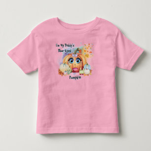 Camiseta Infantil Pai Rosa Pumpkin Queda Borboletas Nebula Rapariga
