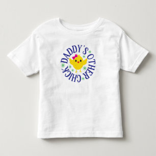 Camiseta Infantil Pais bonitos Outro Pintinho Amarelo Divertido