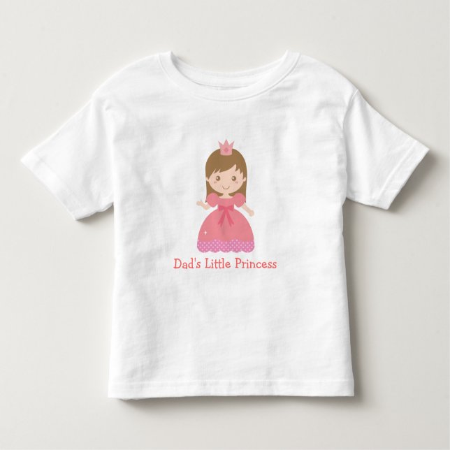 Camiseta Infantil Pais bonitos Princesa Pequena (Frente)