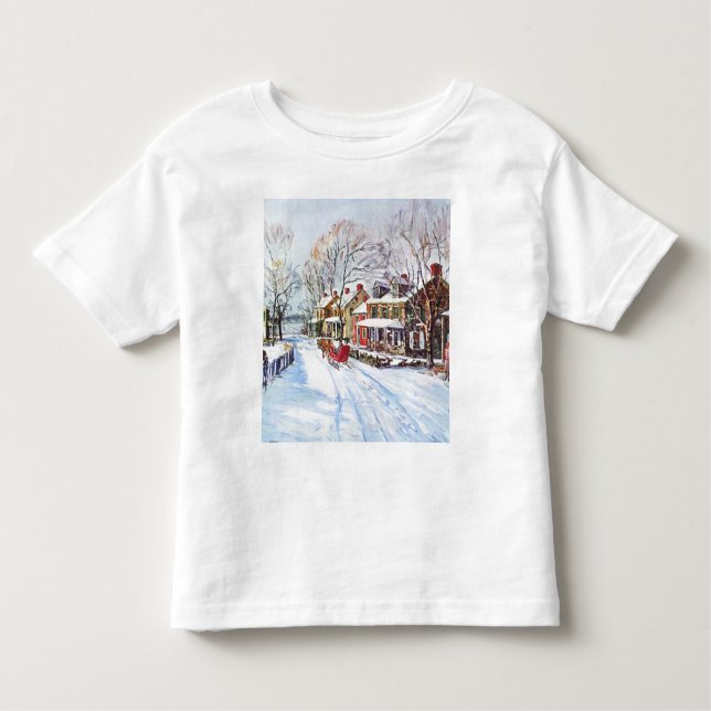Camiseta Infantil País das maravilhas do inverno (Frente)