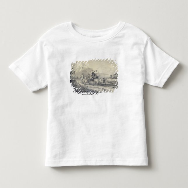 Camiseta Infantil Paisagem aberta de Thomas Gainsborough | com (Frente)
