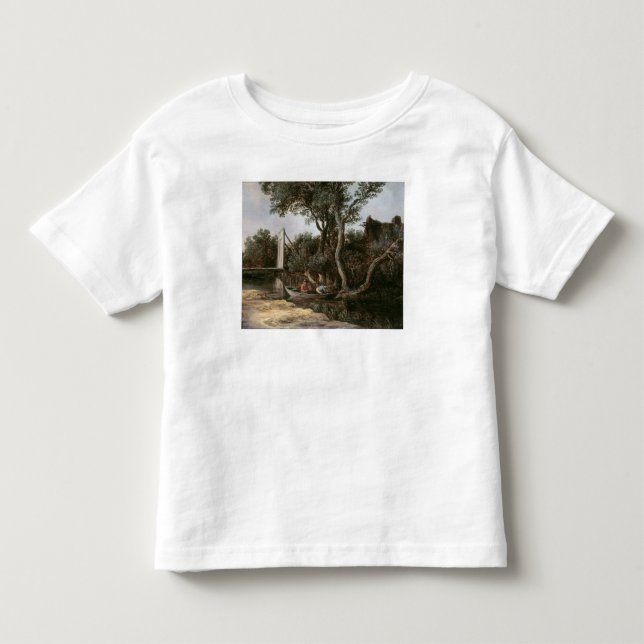 Camiseta Infantil Paisagem com ponte, c.1628 (Frente)