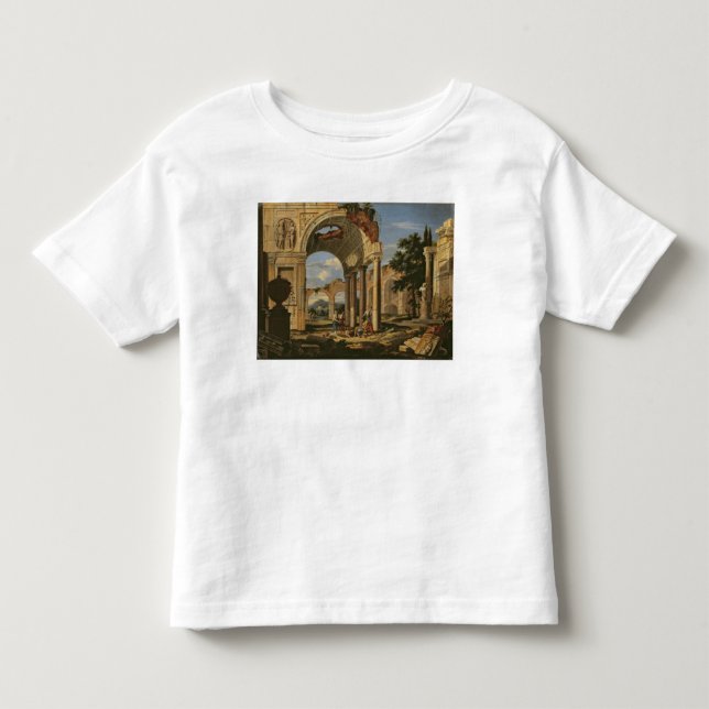 Camiseta Infantil Paisagem com ruínas, 1673 (Frente)