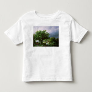 Camiseta Infantil Paisagem com um moinho