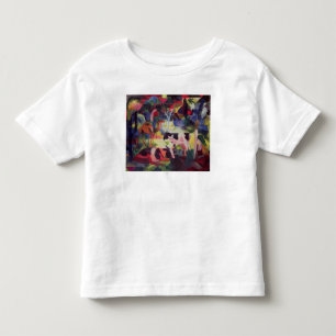 Camiseta Infantil Paisagem com vacas e um camelo