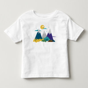 Camiseta Infantil Paisagem da montanha