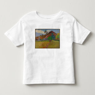 Camiseta Infantil Paisagem de Tahitian, 1891 (óleo em canvas)