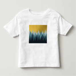 Camiseta Infantil Paisagem do Ouro das Árvores Florestais
