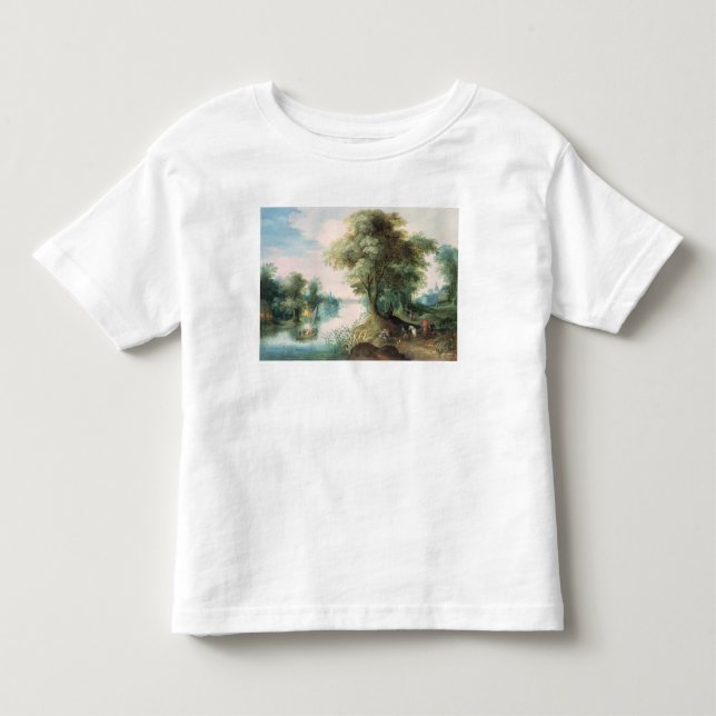 Camiseta Infantil Paisagem do rio (Frente)