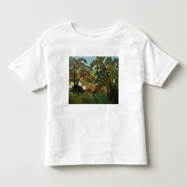 Camiseta Infantil Paisagem exótica (Frente)