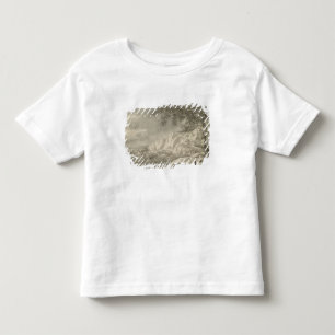 Camiseta Infantil Paisagem montanhosa com um caminhante