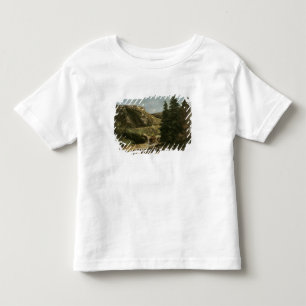 Camiseta Infantil Paisagem perto de Ornans, c.1858