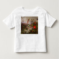 Paisagem tropical com dez beija-flores