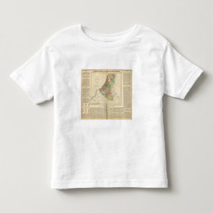 Camiseta Infantil Países Baixos, mapa do atlas de Beligium