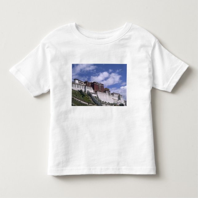 Camiseta Infantil Palácio de Potala na montanha do Dalai (Frente)