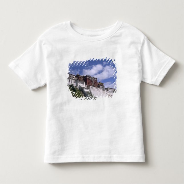Camiseta Infantil Palácio de Potala na montanha do Dalai (Frente)