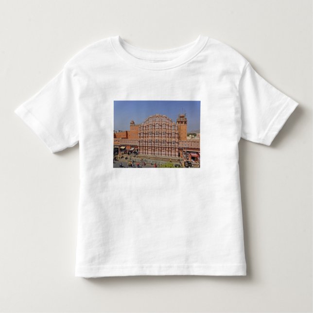 Camiseta Infantil Palácio dos ventos (Hawa Mahal), Jaipur, Índia, (Frente)
