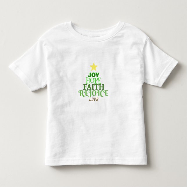 Camiseta Infantil Palavras de Natal Árvore de Natal (Frente)