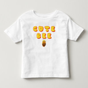 Camiseta Infantil Palavras Divertidas 'Abeia Fofa' em Estilo Negrito