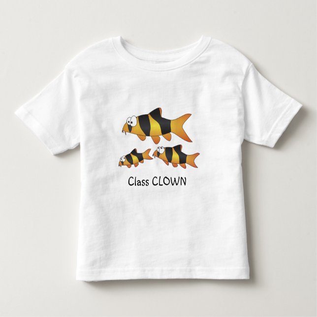 Camiseta Infantil Palhaço de classe - peixe legal (família do loach (Frente)