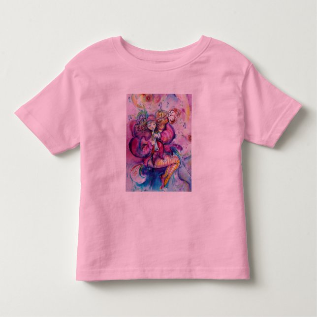 CAMISETA INFANTIL PALHAÇO ROSA MUSICAL (Frente)