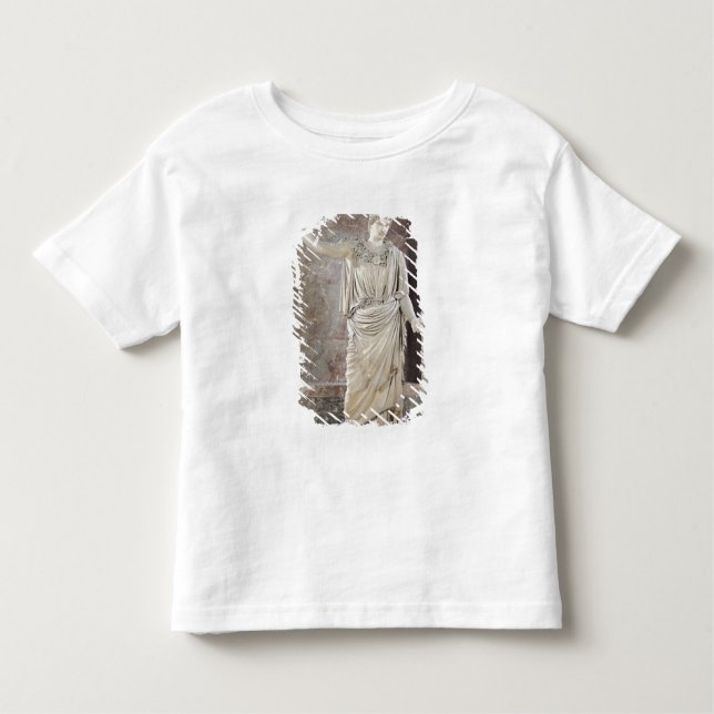 Camiseta Infantil Pallas de Velletri, estátua de Athena protegido (Frente)