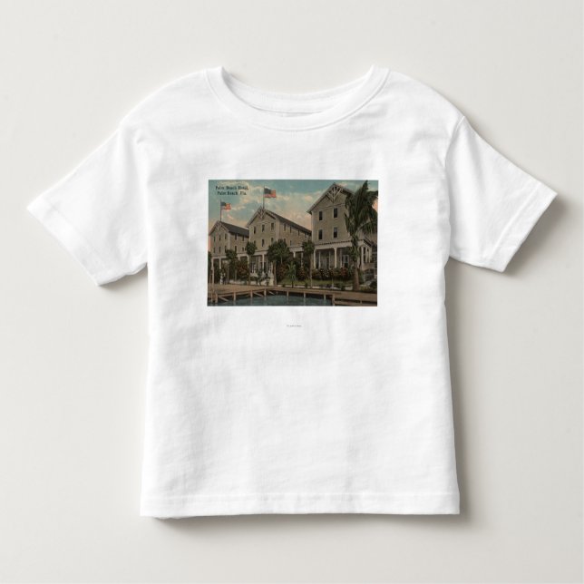 Camiseta Infantil Palm Beach, FL - vista exterior do Palm Beach (Frente)