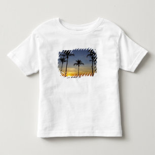 Camiseta Infantil Palmeiras e pôr do sol, Praia de Mindil