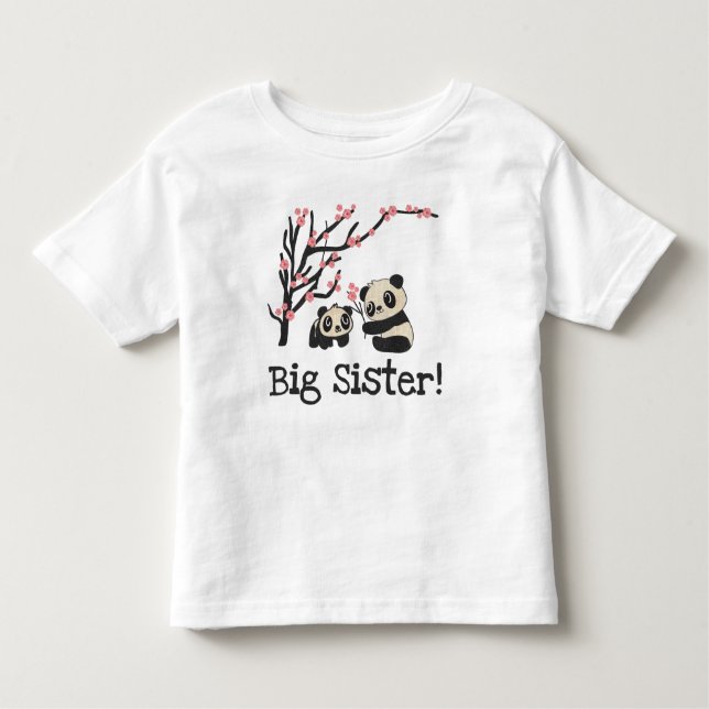 Camiseta Infantil Panda Bears Big Sister (Frente)