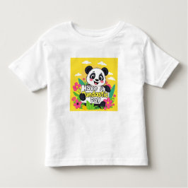 Camiseta Infantil Panda Bonita "Tenha Um Dia Pandástico"