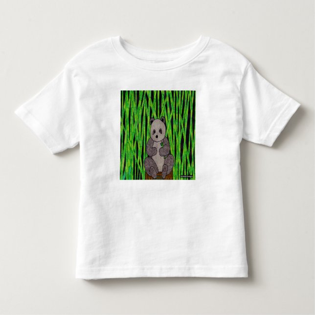 Camiseta Infantil Panda (branco) - Toddler T-Shirt (Frente)