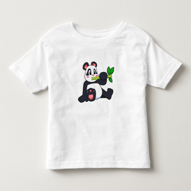 Camiseta Infantil Panda com Bamboo (Frente)