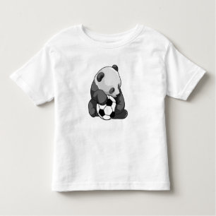 Camiseta Infantil Panda com bola de futebol