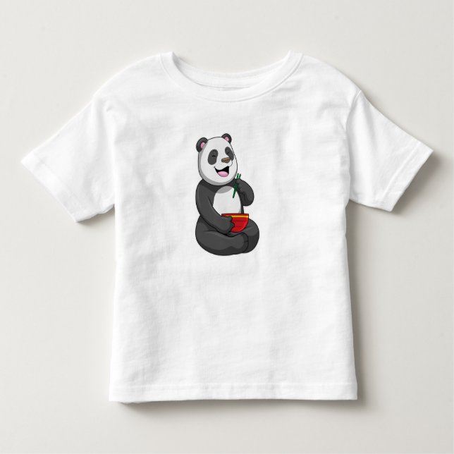 Camiseta Infantil Panda com Bowl Ramen (Frente)