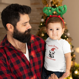 Camiseta Infantil Panda com Chapéu de Papai Noel – Feliz Natal Panda