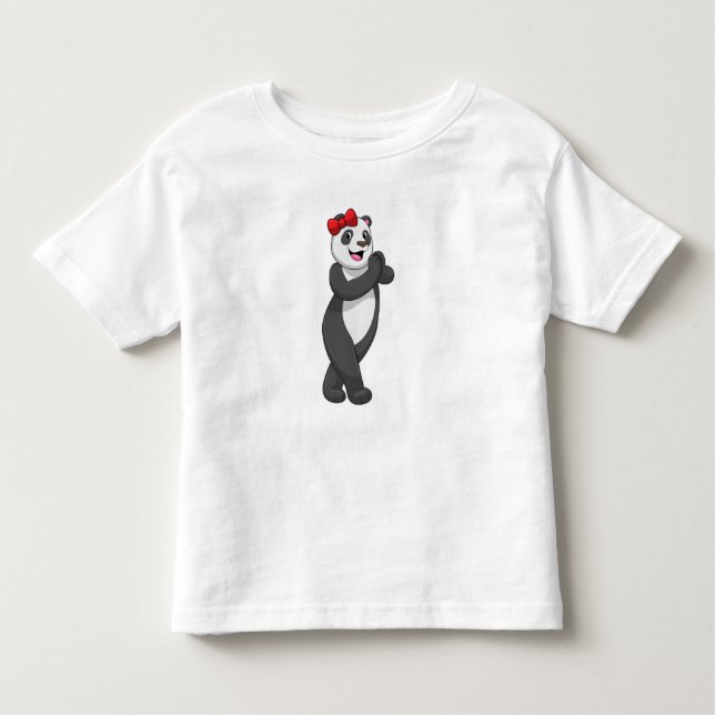 Camiseta Infantil Panda com Faixa de Opções (Frente)