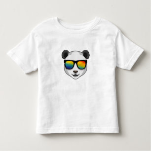 Camiseta Infantil Panda com óculos de sol