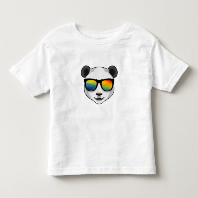 Camiseta Infantil Panda com óculos de sol (Frente)
