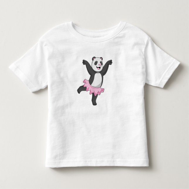 Camiseta Infantil Panda como Ballerina no Balé (Frente)