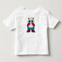 Panda como Boxer com luvas "in a box"