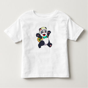 Camiseta Infantil Panda como Estudante