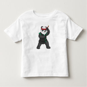 Camiseta Infantil Panda como Ninja em Figurino